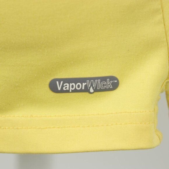 The North Face Women's Medium Yellow Leaf Scoop Neck Puff Sleeve Tech Tee - Picture 5 of 9